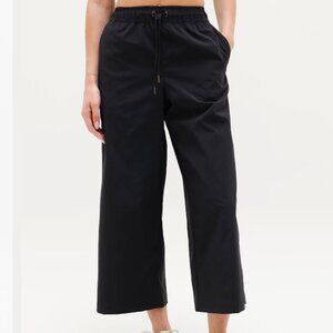 Athleta Midday Mid Rise Crop Poplin Pant Black Large T